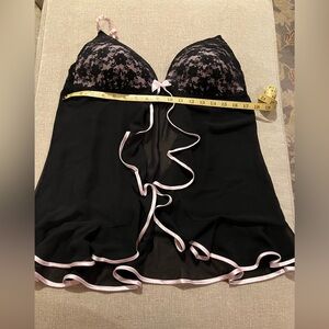 Apt. 9 Black Chemise with Pink Accents